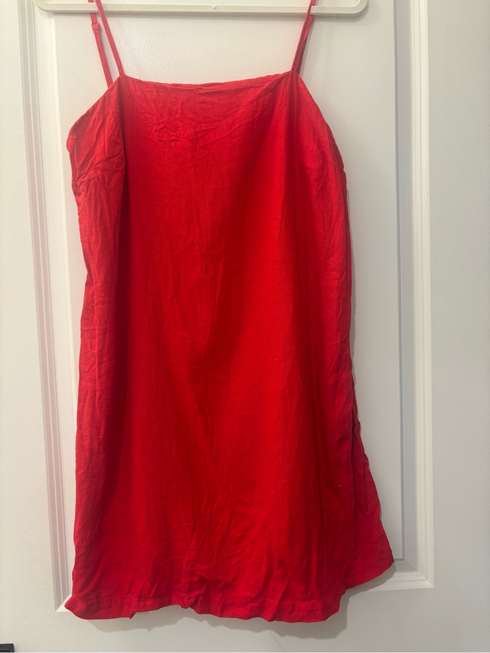 Red Linen Dress with Spaghetti Straps - A New Day - M - Never Worn